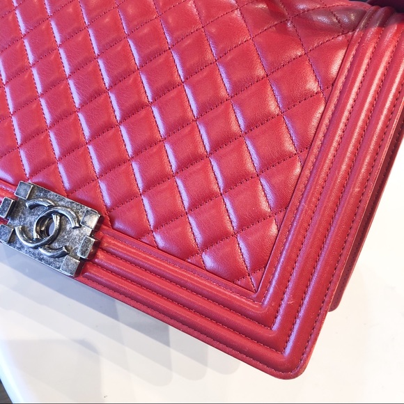 CHANEL Quilted Medium Boy Flap - Dark Red - Picture 3 of 7
